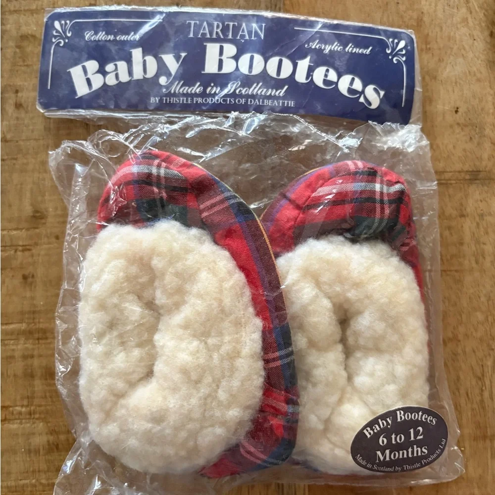 Tartan Baby Booties
